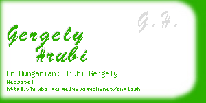 gergely hrubi business card